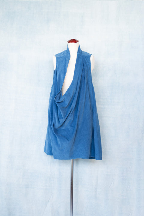 琉球藍 Big tuck onepiece