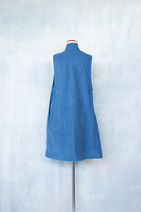 琉球藍 Big tuck onepiece