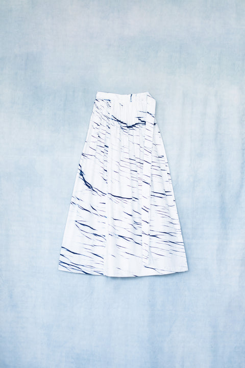 琉球藍ピンタックスカート③