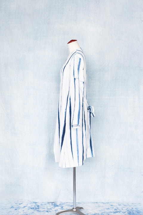 琉球藍 Long cardigan /STRIPE