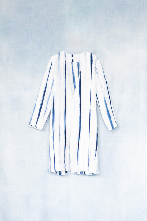 琉球藍 Long cardigan /STRIPE
