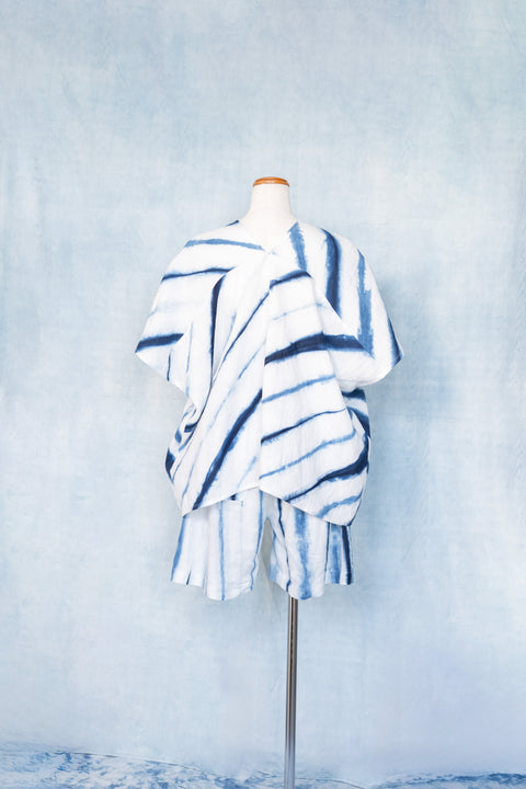 琉球藍 PONCHO TOPS