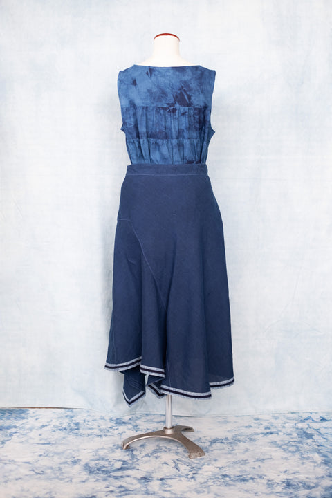 琉球藍 巻きスカート