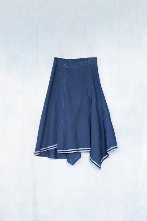 琉球藍 巻きスカート