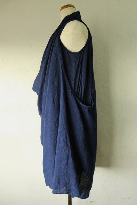 琉球藍 Double drape onepiece