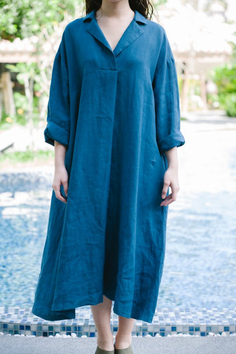 琉球藍 Shirt onepiece
