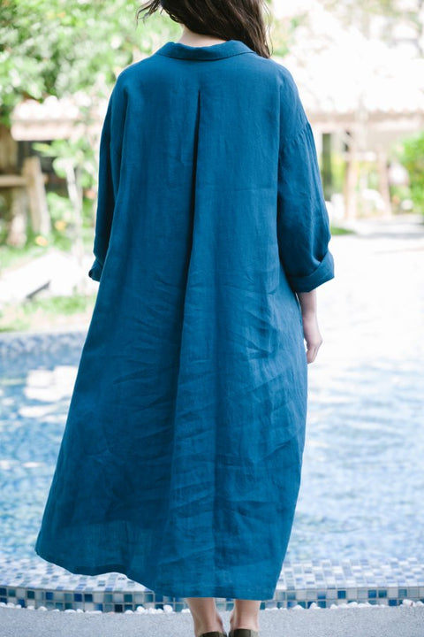 琉球藍 Shirt onepiece