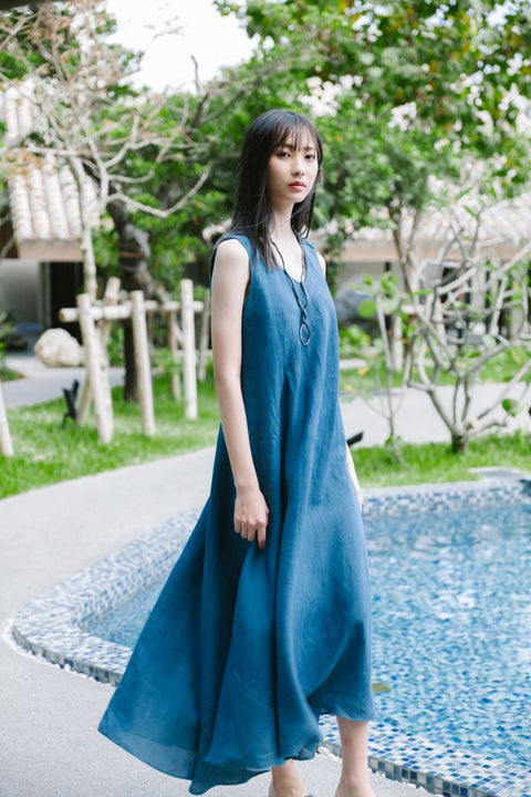 琉球藍 Machi dress2