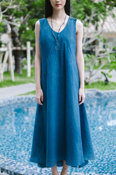 琉球藍 Machi dress2