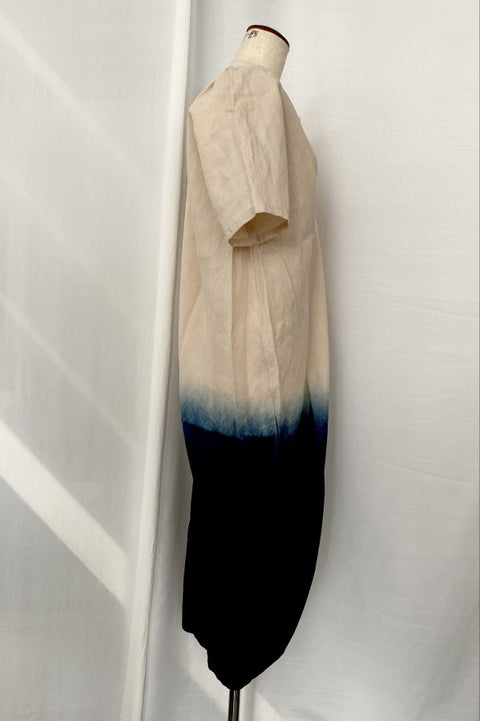 琉球藍 Side drape onepiece