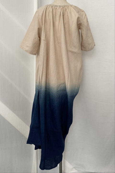 琉球藍 Side drape onepiece