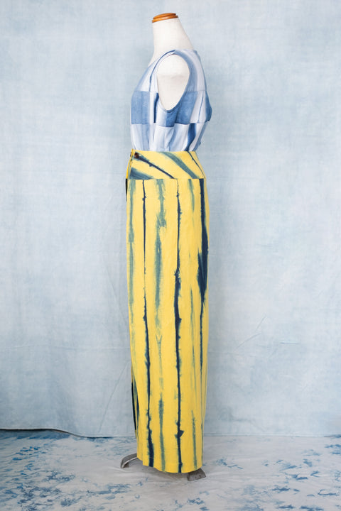 琉球藍 WRAP PANTS (カラーリネン)