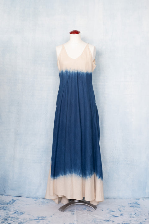琉球藍 Machi Dress (カラーリネン×PART)