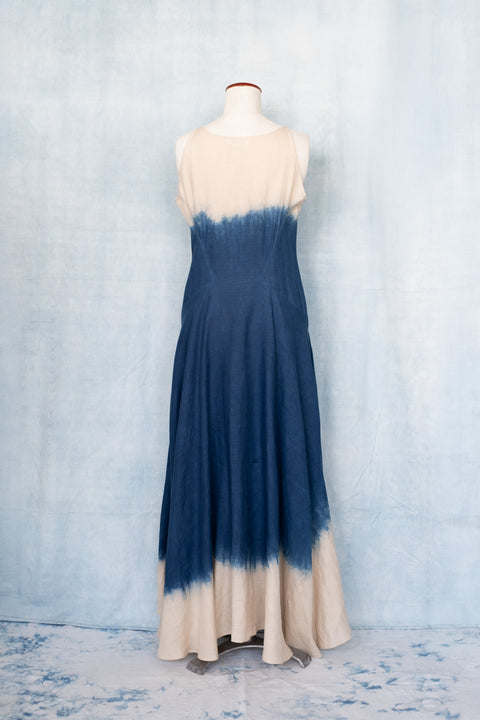 琉球藍 Machi Dress (カラーリネン×PART)