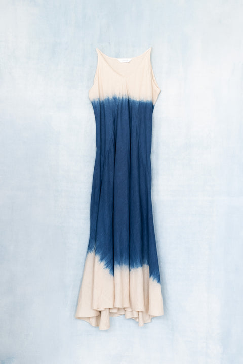琉球藍 Machi Dress (カラーリネン×PART)