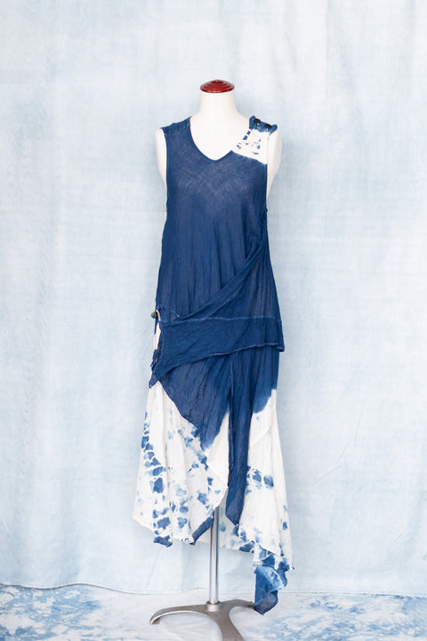 琉球藍 Yacht Onepiece (絞り染)