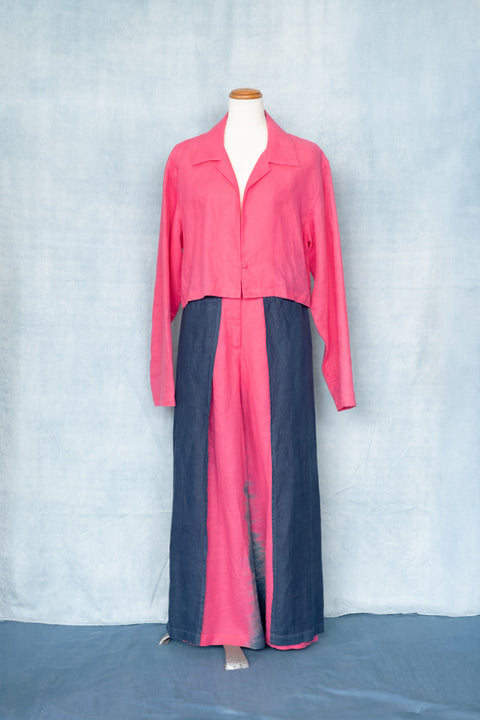 琉球藍 WRAP PANTS (カラーリネン×PART)