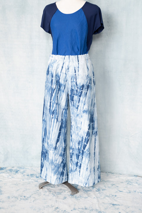 琉球藍 Easy Pants /板染×STRIPE
