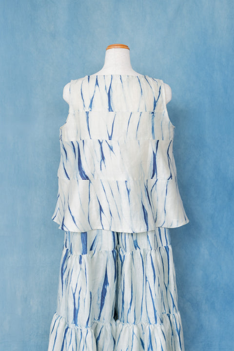 琉球藍 TIERD FLARE TOPS /さざなみ