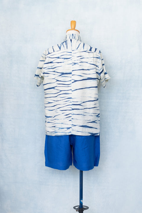 琉球藍 MEN'S SHIRTS /さざなみ