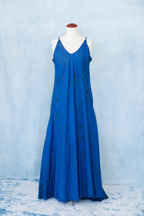琉球藍 Machi Dress (カラーリネン×TYE-DYE)