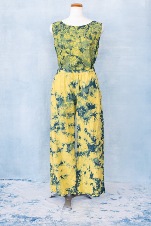 琉球藍 Easy Pants (カラーリネン×TYE-DYE)