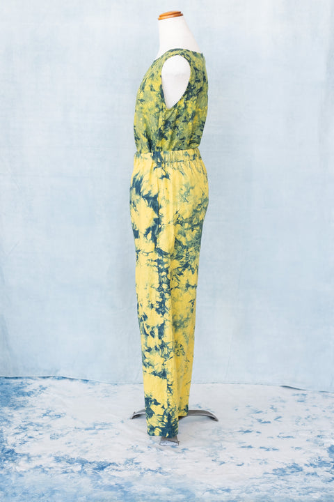 琉球藍 Easy Pants (カラーリネン×TYE-DYE)