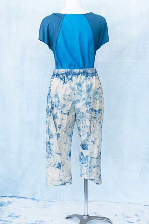 琉球藍 Sabrina Pants (カラーリネン×TYE-DYE)