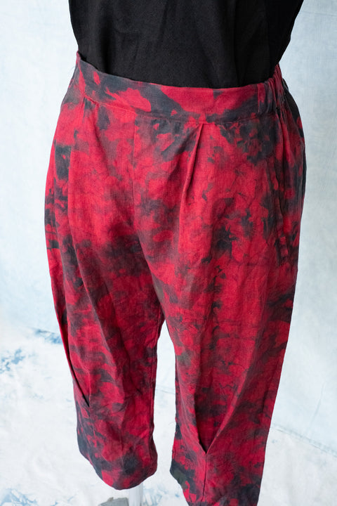 琉球藍 Sabrina Pants (カラーリネン×TYE-DYE)