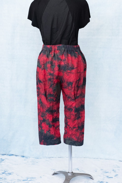 琉球藍 Sabrina Pants (カラーリネン×TYE-DYE)