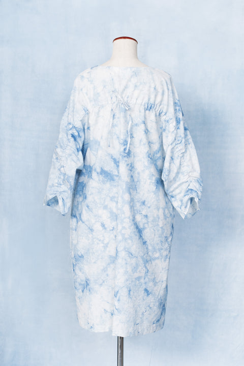 琉球藍 GATHER TUNIC ONEPIECE /TYE-DYE