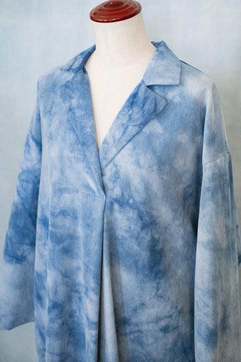 琉球藍 Shirt onepiece /TYE-DYE