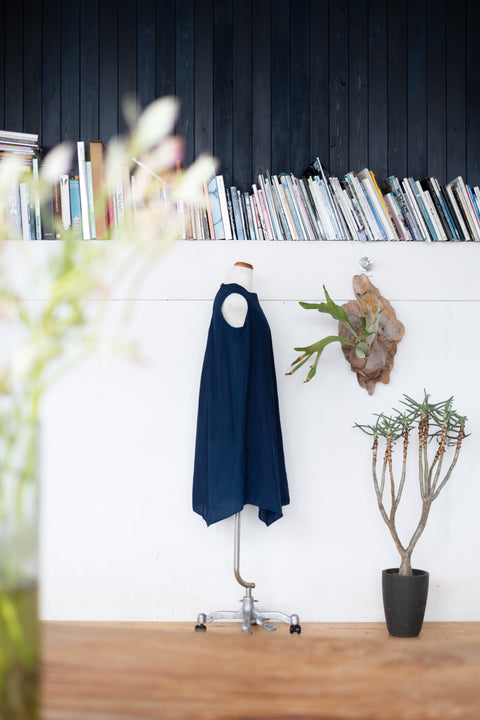 琉球藍 DOUBLE TUCK ONEPIECE