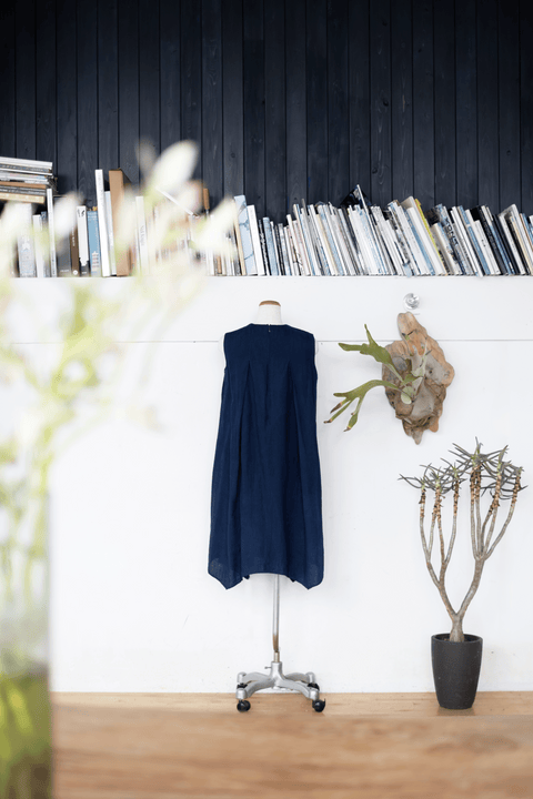 琉球藍 DOUBLE TUCK ONEPIECE