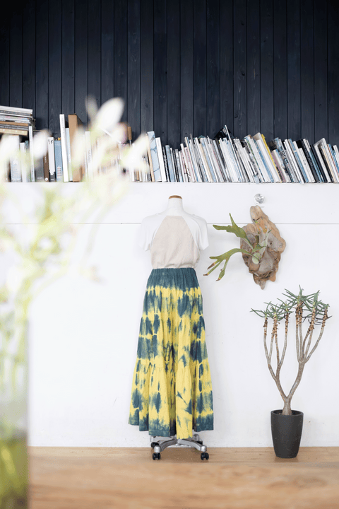 琉球藍 TIERD PANTS