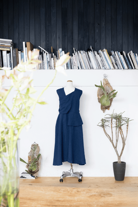 琉球藍Over lap onepiece