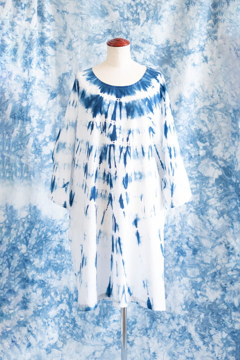 琉球藍 GATHER TUNIC ONEPIECE