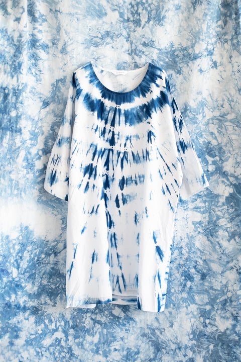 琉球藍 GATHER TUNIC ONEPIECE