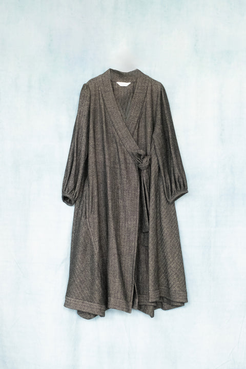 VOLUME HEM ONEPIECE WOOL/LINEN