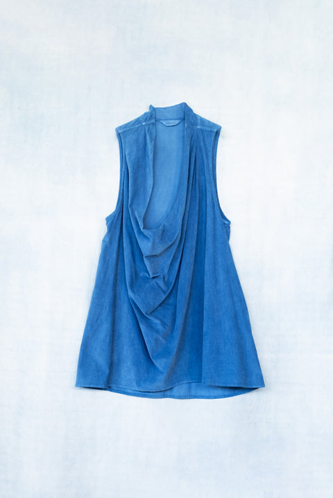 琉球藍 Big tuck onepiece