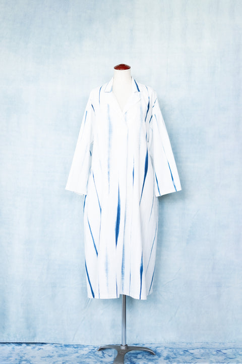 琉球藍 Shirt onepiece/STRIPE