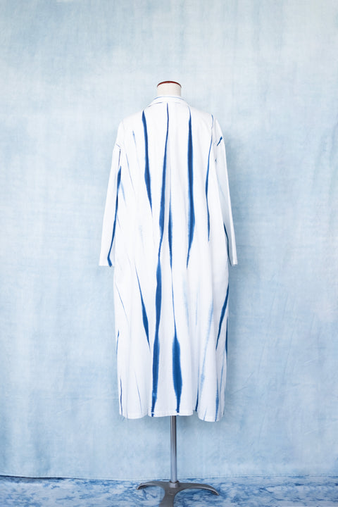 琉球藍 Shirt onepiece/STRIPE