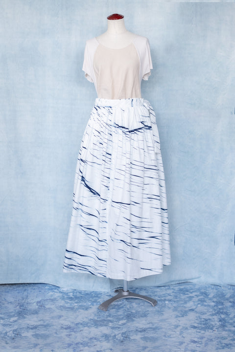 琉球藍ピンタックスカート③