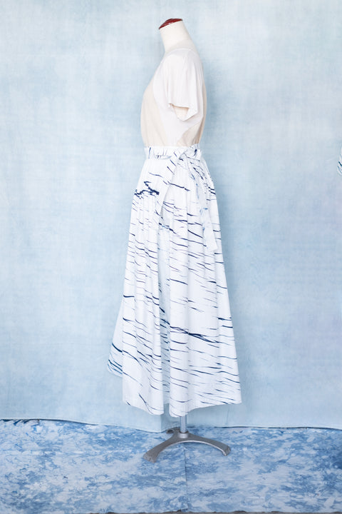 琉球藍ピンタックスカート③