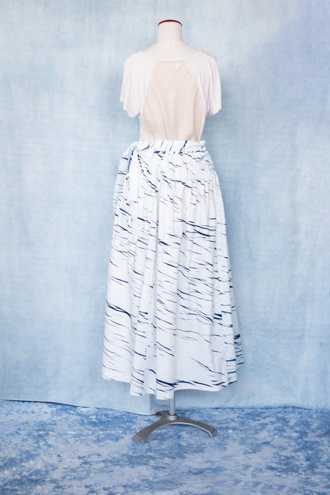 琉球藍ピンタックスカート③