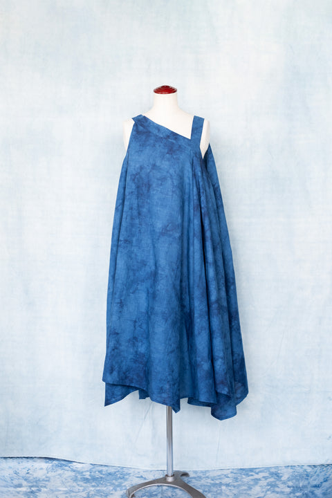 琉球藍 Strap Onepiece  (地柄②)