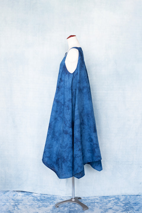 琉球藍 Strap Onepiece  (地柄②)