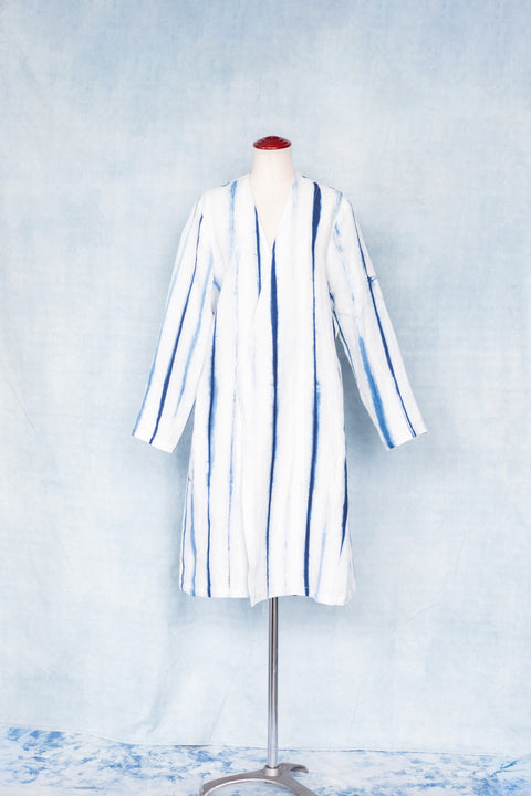 琉球藍 Long cardigan /STRIPE