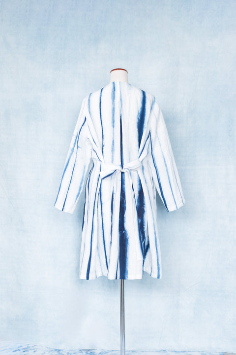 琉球藍 Long cardigan /STRIPE
