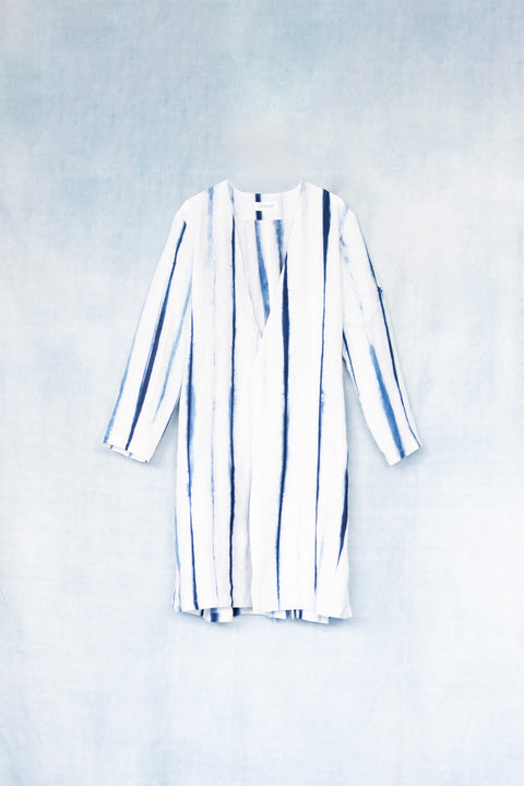 琉球藍 Long cardigan /STRIPE